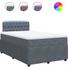 Box spring postel s matrací 120 x 190 cm samet [3289993] (Barva Tmavě šedá)