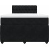 Box spring postel s matrací 120 x 190 cm samet [3289993] (Barva Tmavě šedá)