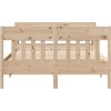 Postel bez matrace 120 x 190 cm masivní borovice [3306282] (Barva Přírodní)