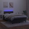 Box spring postel s matrací a LED 120 x 190 cm samet [3270175] (Barva Tmavě moddrá)