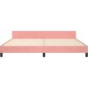 Rám postele bez matrace 200 x 200 cm samet [3125719] (Barva Růžová)