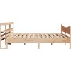 Rám postele s čelem 200 x 200 cm masivní borové dřevo [3306292] (Barva Bílá)