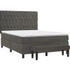Box spring postel s matrací 140 x 190 cm samet [3138019] (Barva Světle šedá)