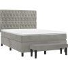 Box spring postel s matrací 140 x 190 cm samet [3138019] (Barva Světle šedá)
