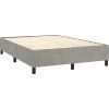 Box spring postel s matrací 140 x 190 cm samet [3138019] (Barva Světle šedá)