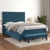 Box spring postel s matrací 140 x 190 cm samet [3138019] (Barva Světle šedá)