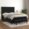 Box spring postel s matrací 140 x 190 cm samet [3138019] (Barva Světle šedá)