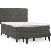 Box spring postel s matrací 140 x 190 cm samet [3138019] (Barva Světle šedá)