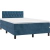 Box spring postel s matrací 120 x 200 cm samet [3141477] (Barva Tmavě moddrá)