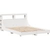 Postel bez matrace 120 x 200 cm masivní borovice [3306424] (Barva Bílá)