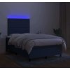 Box spring postel s matrací a LED 120 x 200 cm textil [3134782] (Barva Tmavě šedá)