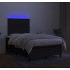 Box spring postel s matrací a LED 120 x 200 cm textil [3134782] (Barva Tmavě šedá)