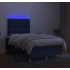 Box spring postel s matrací a LED 120 x 200 cm textil [3135662] (Barva Tmavě šedá)