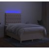 Box spring postel s matrací a LED 120 x 200 cm textil [3135662] (Barva Tmavě šedá)