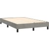 Box spring postel s matrací 120 x 200 cm samet [3141233] (Barva Světle šedá)