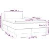 Box spring postel s matrací 120 x 200 cm samet [3141233] (Barva Světle šedá)