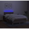 Box spring postel s matrací a LED 120 x 200 cm textil [3133945] (Barva Taupe)