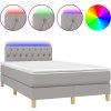 Box spring postel s matrací a LED 120 x 200 cm textil [3133945] (Barva Taupe)