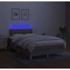 Box spring postel s matrací a LED 120 x 200 cm textil [3133945] (Barva Taupe)