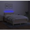 Box spring postel s matrací a LED 120 x 200 cm textil [3133945] (Barva Taupe)
