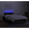 Box spring postel s matrací a LED 120 x 200 cm textil [3133622] (Barva Tmavě šedá)