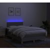 Box spring postel s matrací a LED 120 x 200 cm textil [3133622] (Barva Tmavě šedá)