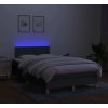 Box spring postel s matrací a LED 120 x 200 cm textil [3133622] (Barva Tmavě šedá)