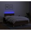 Box spring postel s matrací a LED 120 x 200 cm textil [3133622] (Barva Tmavě šedá)