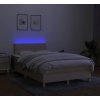 Box spring postel s matrací a LED 120 x 200 cm textil [3133622] (Barva Tmavě šedá)