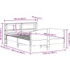 Postel bez matrace 120 x 200 cm masivní borovice [3306228] (Barva Přírodní)