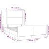 Rám postele s čelem 120 x 200 cm samet [3125688] (Barva Tmavě moddrá)