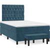 Box spring postel s matrací 120 x 200 cm samet [3138017] (Barva Tmavě moddrá)