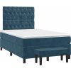 Box spring postel s matrací 120 x 200 cm samet [3138017] (Barva Tmavě moddrá)