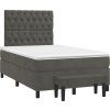 Box spring postel s matrací 120 x 200 cm samet [3138017] (Barva Tmavě moddrá)