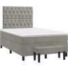 Box spring postel s matrací 120 x 200 cm samet [3138017] (Barva Tmavě moddrá)