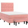Box spring postel s matrací 120 x 200 cm samet [3138017] (Barva Tmavě moddrá)