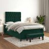 Box spring postel s matrací 120 x 200 cm samet [3138017] (Barva Tmavě moddrá)