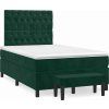 Box spring postel s matrací 120 x 200 cm samet [3138017] (Barva Tmavě moddrá)