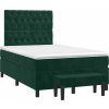 Box spring postel s matrací 120 x 200 cm samet [3138017] (Barva Tmavě moddrá)