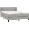 Box spring postel s matrací 140 x 200 cm textil [3126165] (Barva Světle šedá)