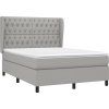 Box spring postel s matrací 140 x 200 cm textil [3128211] (Barva Modrá)