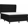 Box spring postel s matrací 140 x 200 cm textil [3128211] (Barva Modrá)