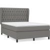 Box spring postel s matrací 140 x 200 cm textil [3128211] (Barva Modrá)