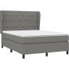 Box spring postel s matrací 140 x 200 cm textil [3128211] (Barva Modrá)