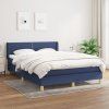Box spring postel s matrací 140 x 200 cm textil [3130199] (Barva Modrá)