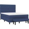 Box spring postel s matrací 140x200 cm textil [3136843] (Barva Modrá)