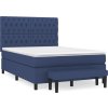 Box spring postel s matrací 140 x 200 cm textil [3136843] (Barva Modrá)