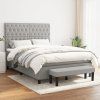 Box spring postel s matrací 140x200 cm textil [3136843] (Barva Modrá)