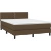 Box spring postel s matrací 140 x 200 cm textil [3139979] (Barva Černá)