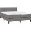 Box spring postel s matrací 140x200 cm textil [3139979] (Barva Černá)